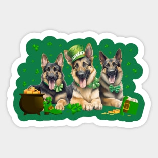 My German Shepherd Is My Lucky Charm St Patricks Day Sticker